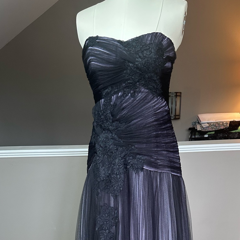 Pronovias Lilac & Black Tulle Gown US Size 10 (fits like 8)